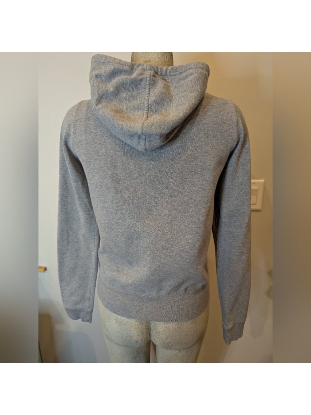 Ralph Lauren Polo Zip Up Hoodie Women L Gray Sweatshirt Classic Y2K Streetwear - Picture 6 of 11